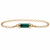 Bracciale Portachiave Oro 18kt Giallo con Malachite
