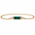 Bracciale Portachiave Oro 18kt Giallo con Malachite