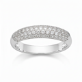 Anello Oro Bianco 18kt Diamanti 0,40 H