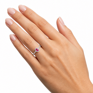 Anello Salvini 18kt Oro Bianco indossato corretto