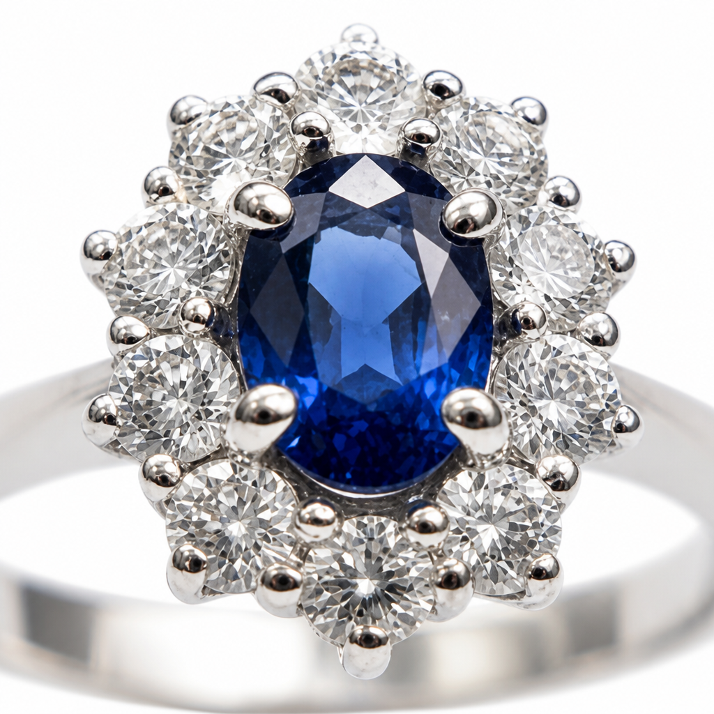 Anello Salvini Zaffiro E Diamanti