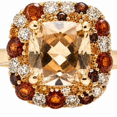 Anello Salvini Collezione Bon Bon Oro Bianco 18 Kt
