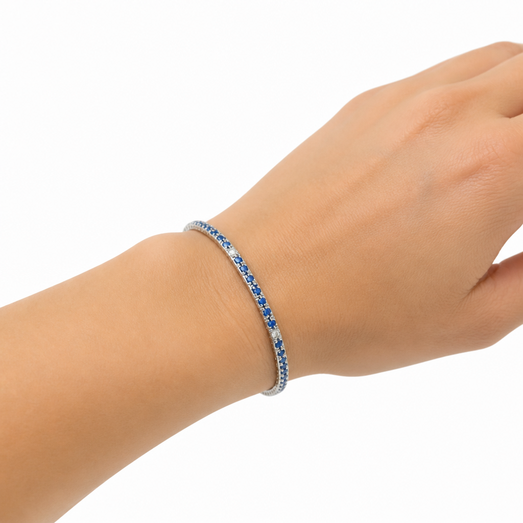 Bracciale Tennis  Argento  Bliss Collez. Mywords