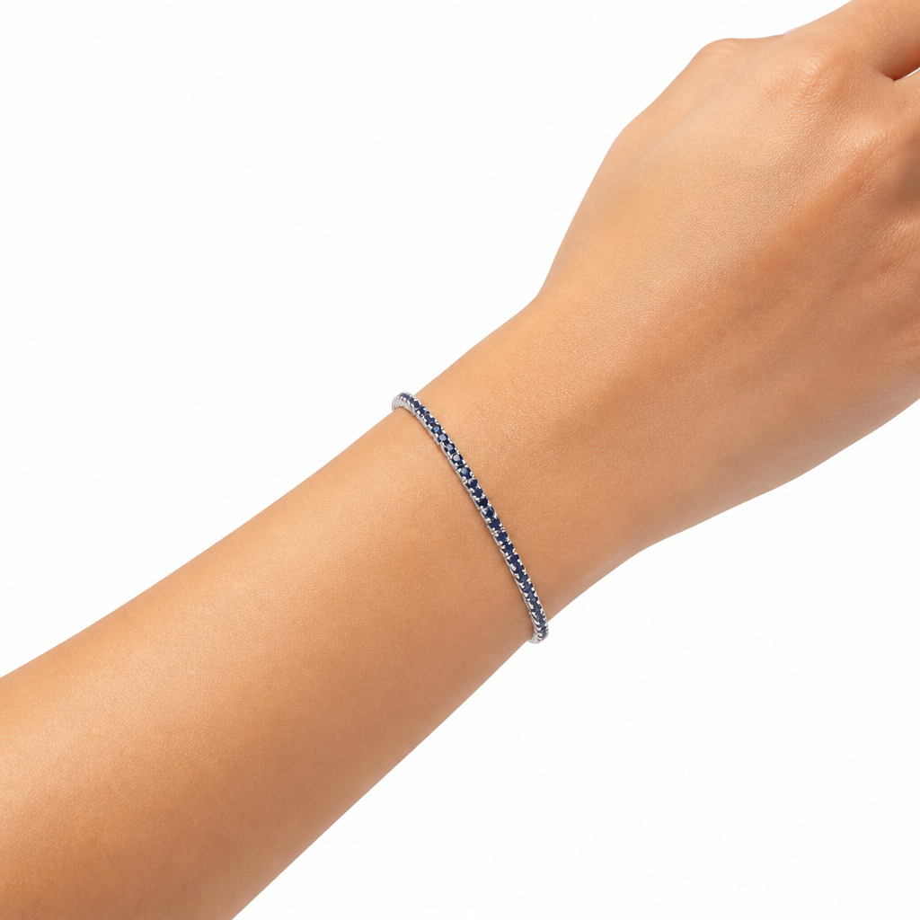 Bliss Bracciale Tennis Collez.stella Zaffiri E Brillanti