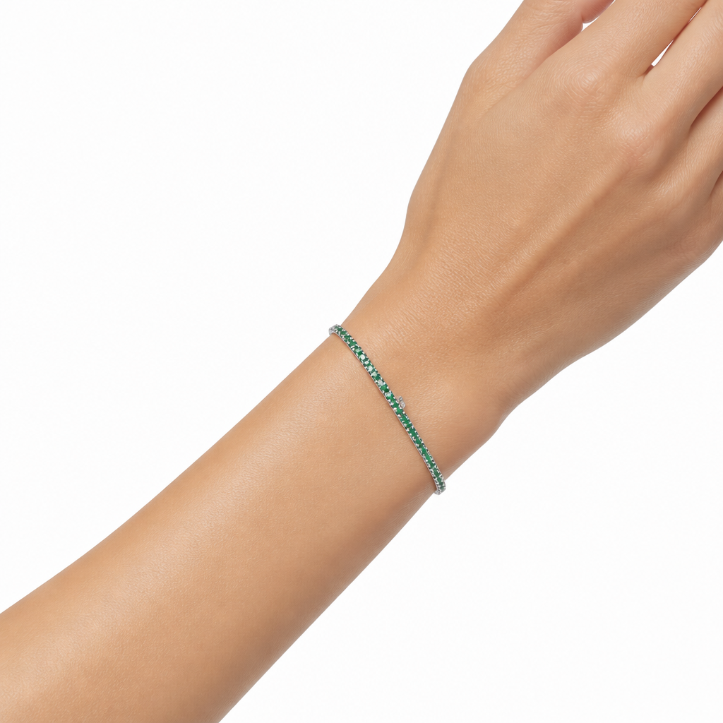 Bliss Bracciale Tennis Collez.stella Smeraldi E Brillanti