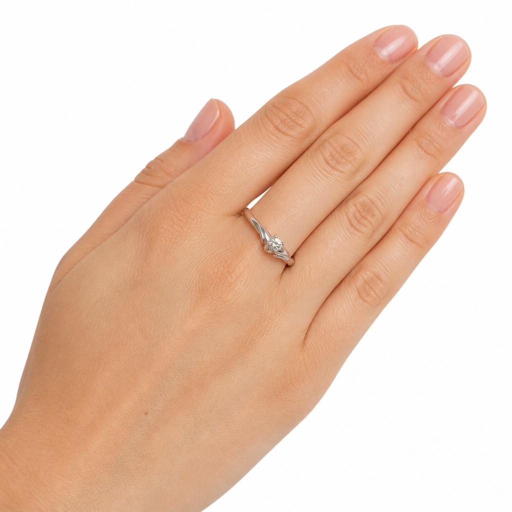 Anello Damiani Solitario Diamante Taglio Brillante Ct.0.14 H