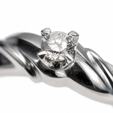 Anello Damiani Solitario Diamante Taglio Brillante Ct.0.14 H