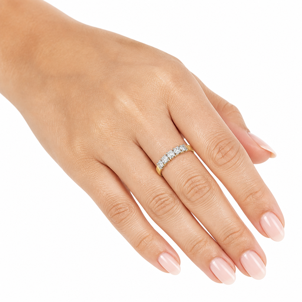 Anello Veretta Damiani Diamanti Taglio Brillante Ct.0.40 Colore H Puro If