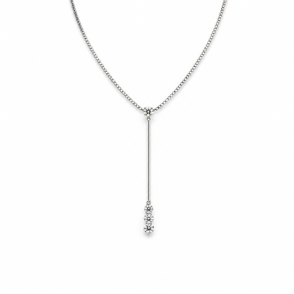 Collana Damiani Con Pendente, Diamante Ct.0.43 Colore H If,oro Bianco