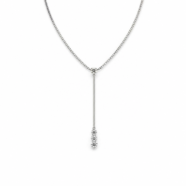 Collana Damiani Con Pendente, Diamante Ct.0.43 Colore H If,oro Bianco