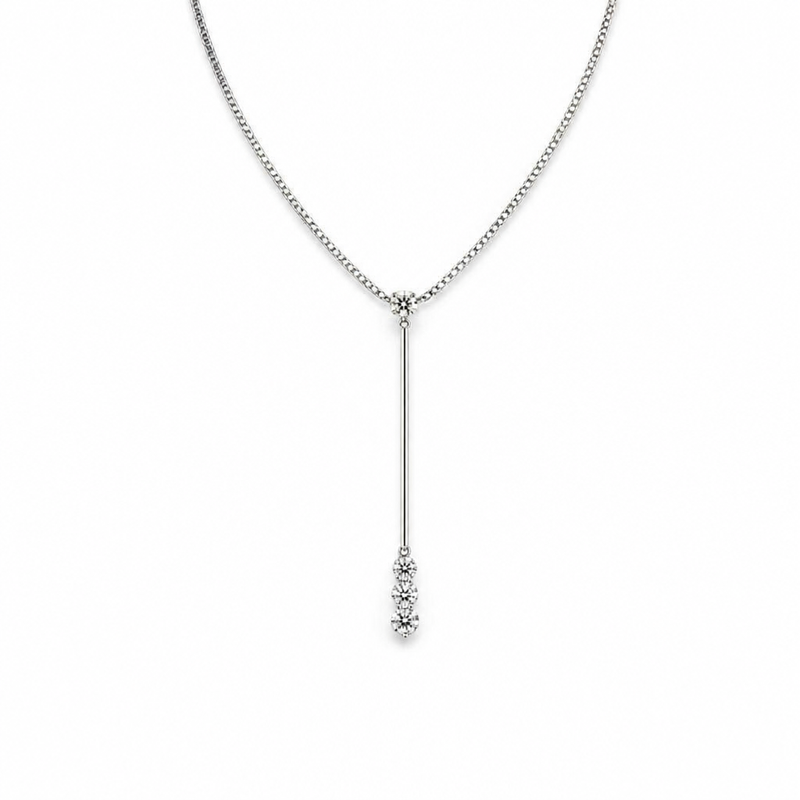 Collana Damiani Con Pendente, Diamante Ct.0.43 Colore H If,oro Bianco