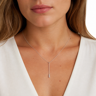Collana Damiani Con Pendente, Diamante Ct.0.43 Colore H If,oro Bianco