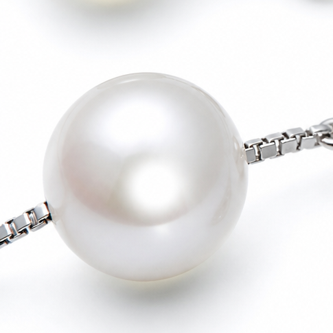 Collana Damiani Oro Bianco 18kt e Perle 1,05 metri