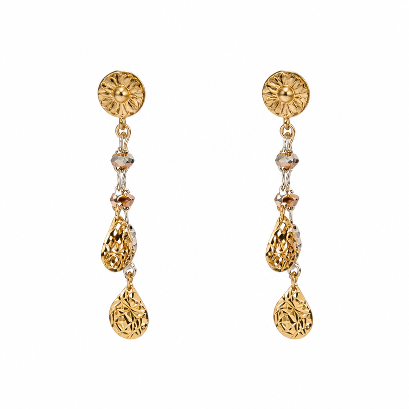 Orecchini Oro Bianco e Giallo 18kt