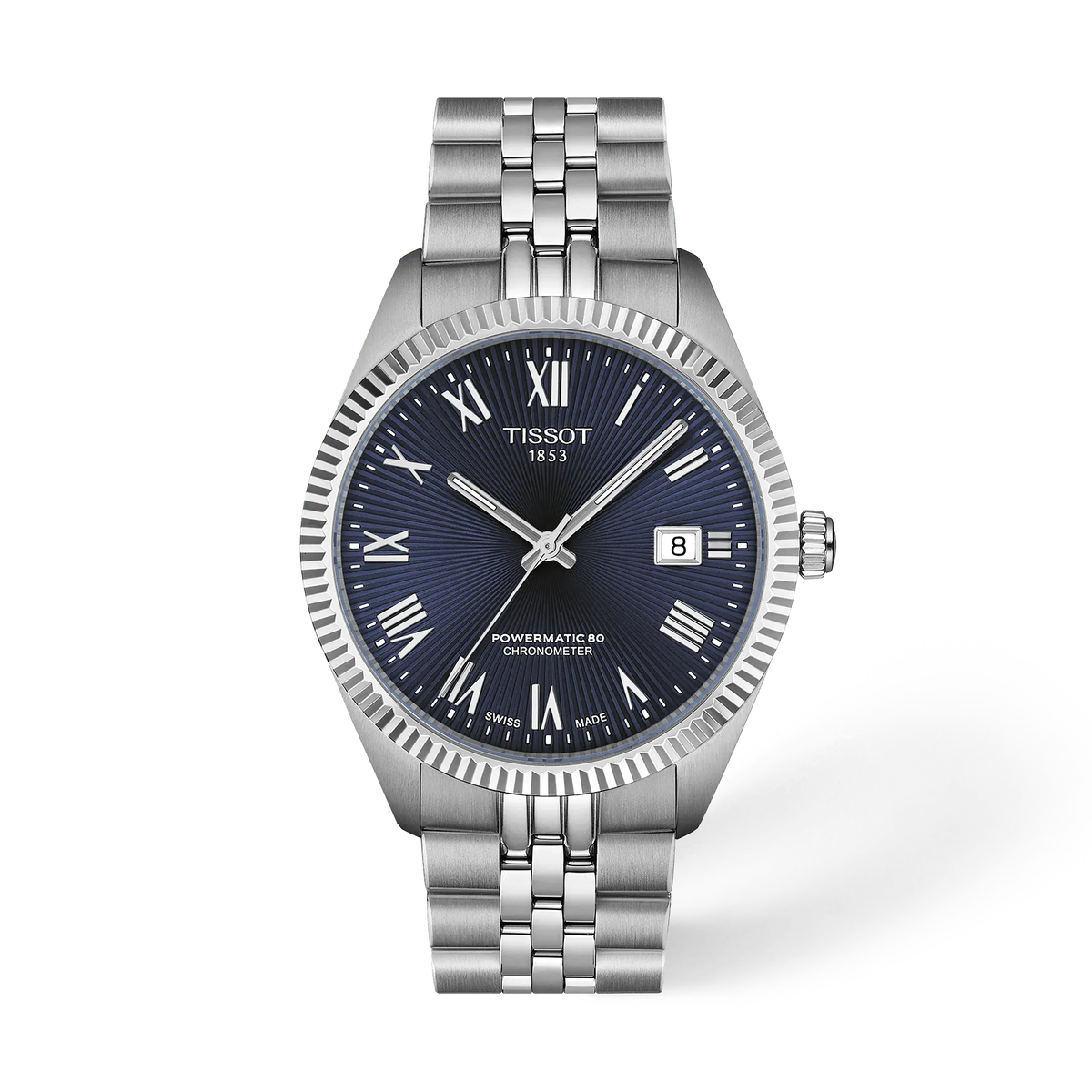 Tissot Ballade 39 mm T156.408.11.043.00 quadrante blu, vista frontale
