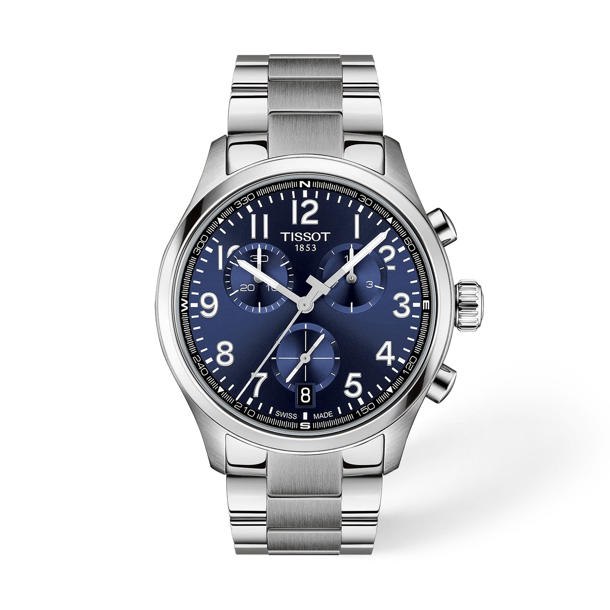 Tissot Chrono L 42 mm T116.417.11.042.00 quadrante blu, vista frontale