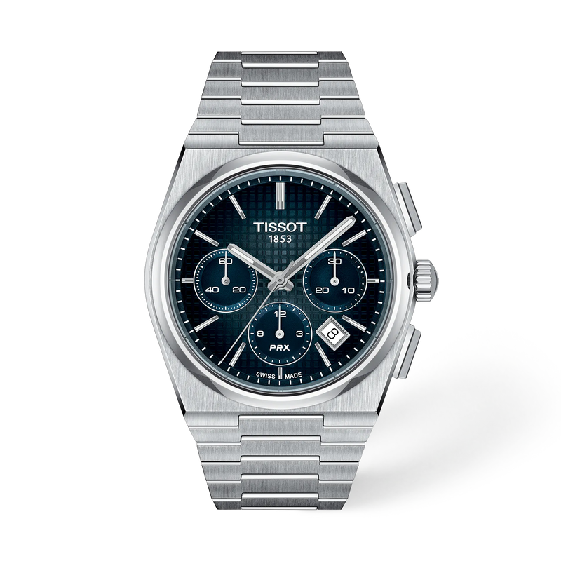 Orologio Tissot PRX Chronograph 42 mm Automatico Quadrante Blu