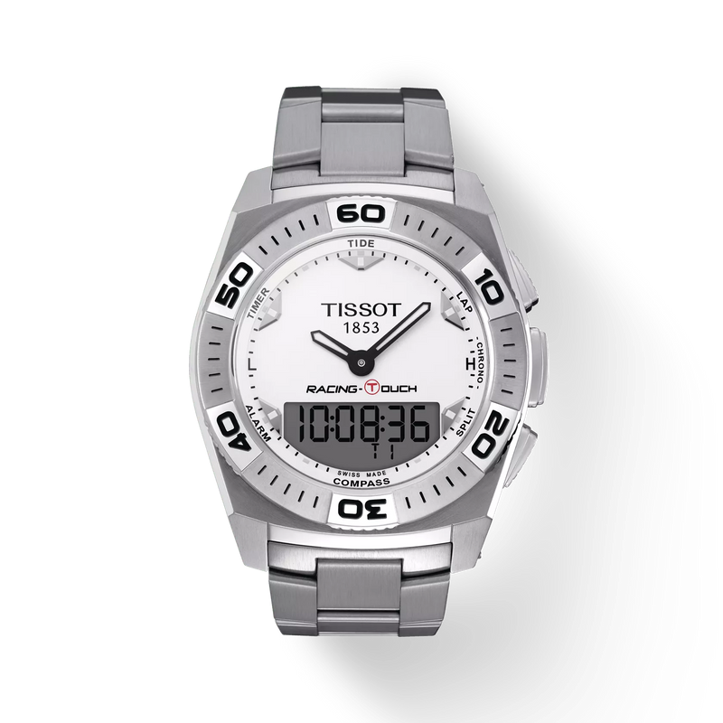 Orologio Tissot Racing Touch 43 mm Acciaio Quadrante Bianco