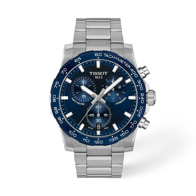 Orologio Tissot Supersport Chrono 42 mm Acciaio Quadrante Blu