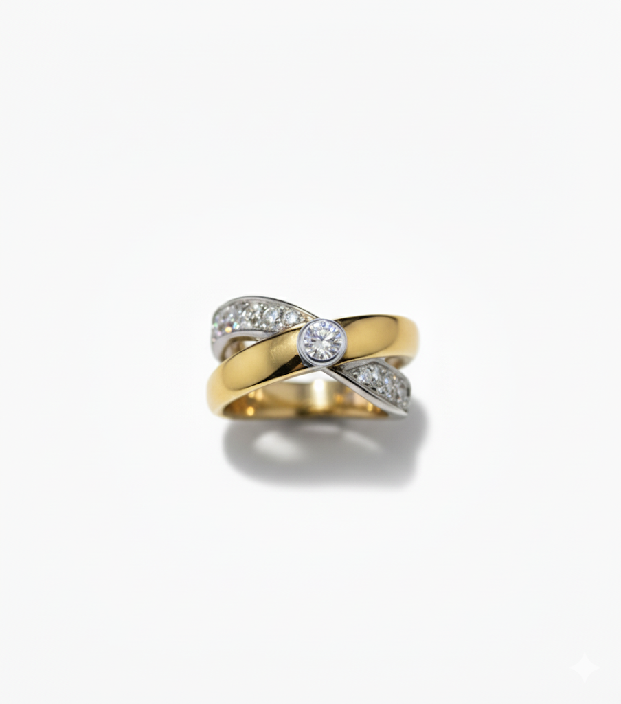 Anello DAMIANI oro e diamante 0,22 ct.