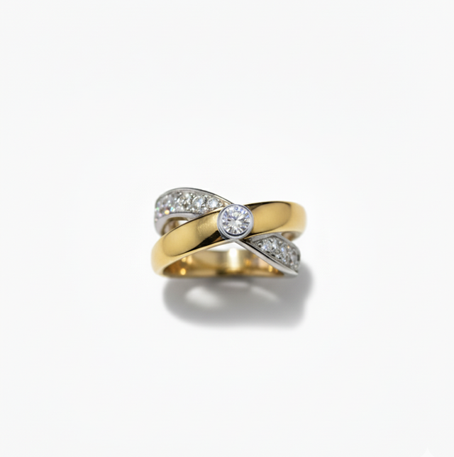 Anello DAMIANI oro e diamante 0,22 ct.