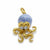 Ciondolo Damiani Polpo Oro 18kt Calcedonio e Brillante 0,03 ct