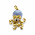 Ciondolo Damiani Polpo Oro 18kt Calcedonio e Brillante 0,03 ct