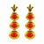 Orecchini Oro Giallo 18kt e Corallo