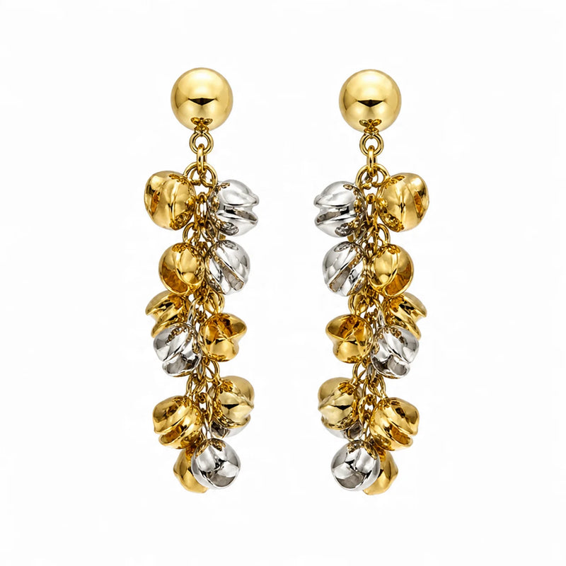 Orecchini Oro Bianco, Giallo e Rosa 18kt