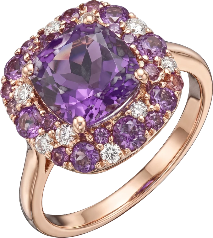 Anello Salvini Bon Bon Ametista: il viola in oro rosa 18kt