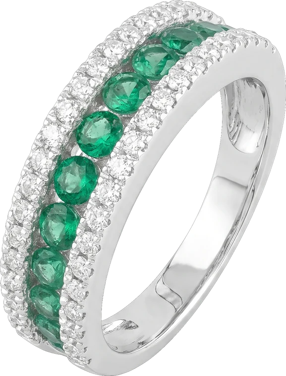 Anello Salvini Fascia Diamanti e Smeraldi: il verde protagonista
